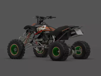 Raven 450S  Street Sport Motorcycle 3D Model Low-poly 3D model