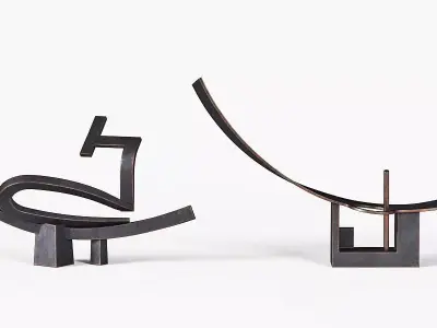 Abstract Sculptures Low-poly 3D model