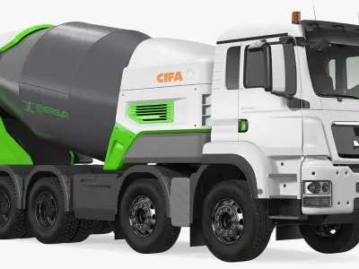 Electric Hybrid Mixer Truck Energya E9 3D model