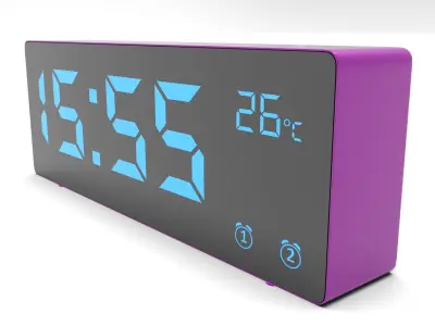 CLOCK PURPLE BLUE Low-poly 3D model