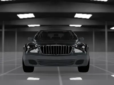 Mercedes Maybach 57 2007 Low-poly 3D model