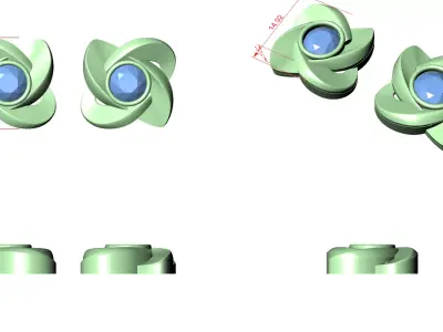 Diamond Earrings  3D print model