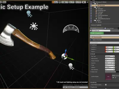 Unreal Engine 4 - Showcase Blueprint Free 3D model