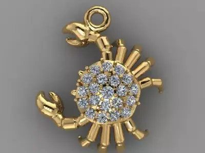 pendant crab 3D print model