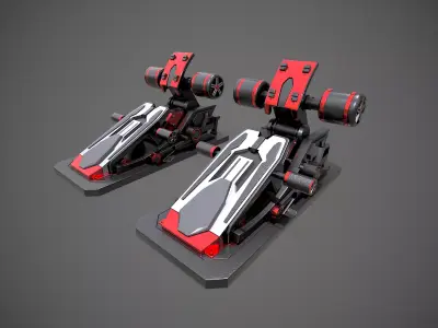 Racing Pedals 3D model buy