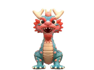 Chines Dragon Low-poly 3D model