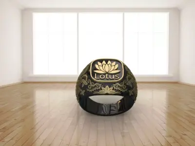 Luxury Lotus Ring 3D print model