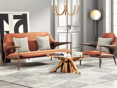 Modern Luxury Living Room Interior 291 3D model