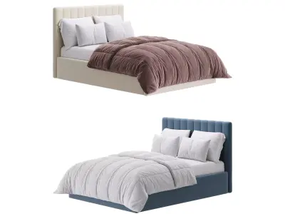 Owen Upholstered Ottoman Bed 3D model