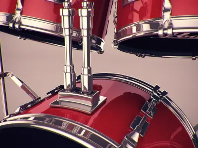 Drums drum set 3D model