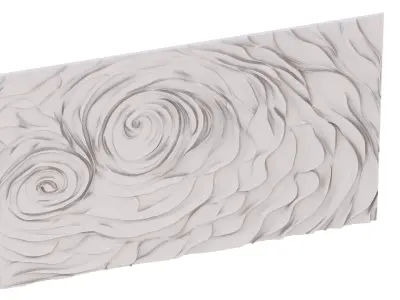 decor set wall panel wall relief mural CNC 44 3D model