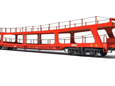 Car Transporter Railroad Wagon 3D model