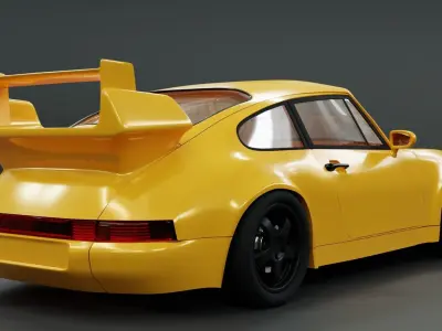porsche 911 carrera rs 1992 Low-poly 3D model