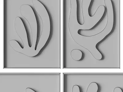 Matisse relief artwork 38 - 3d art wall decor 3D model