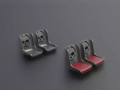 HOT ROD SEAT Skull 23AUG-S12 3D print model