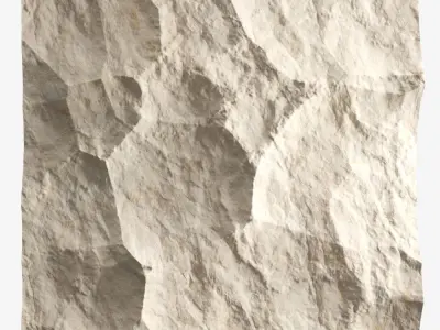 334-RockPanel piece of stone on wall 3D model