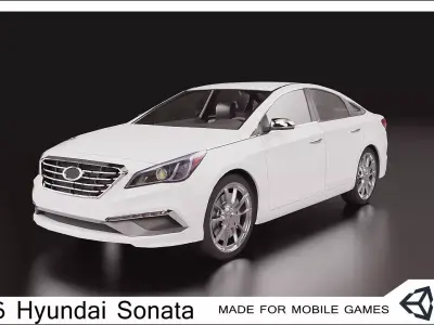2016 Hyundai Sonata LP Low-poly 3D model