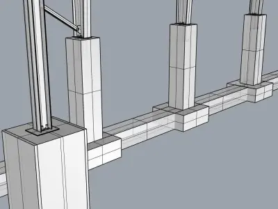 Designing a steel structure using Rhino 3D 3D model