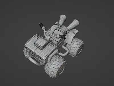 Racing Kart  Low-poly 3D model