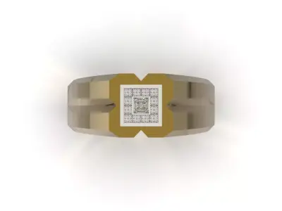 Luxury men cad stl printable ring model mr0338 3D print model