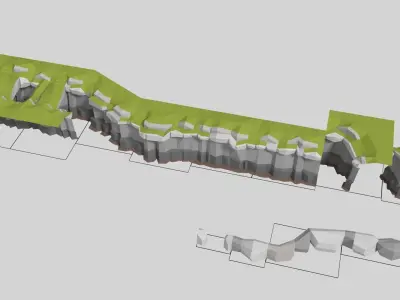 Low Poly Cliff Pack Free low-poly 3D model