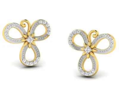 Women Diamond Earring 3D print model buy