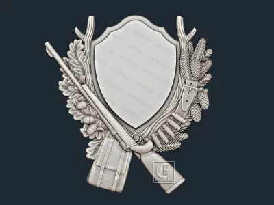 Trophy Mounting Plaque 9 - 3D STL Files for CNC  3D model