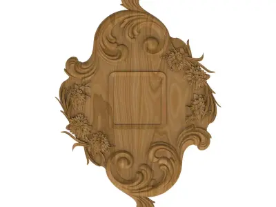 Carved picture frame STL 3D model