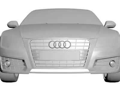 Blue sports car 3D model