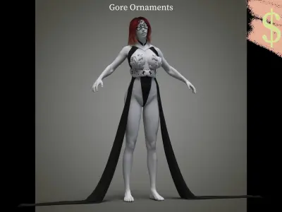 Gore Ornaments for 3D Artists Low-poly 3D model