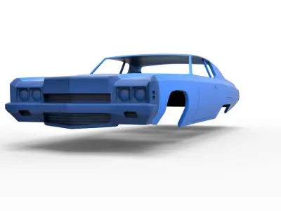 Shell Chevrolet Impala 1972 Scale 1 to 20 3D print model