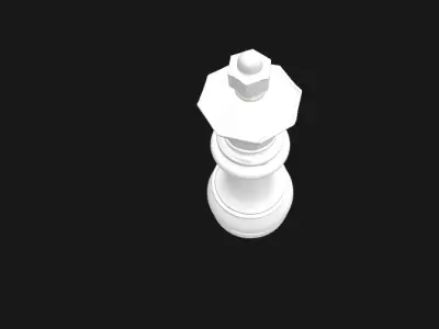  Queen Chess Piece - Game Ready 3D Model Low-poly 3D model