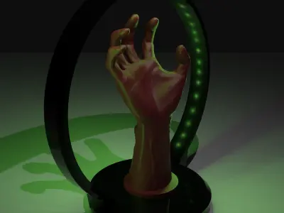 Spooky Decktop Arm Light Free 3D print model