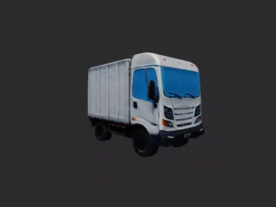Delivery Truck low poly 3D model