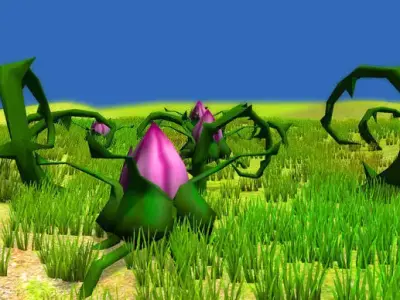 Strange Flower and Bramble Unity 3d Ready Free 3D model