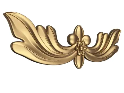 Carved Plaster Molding Decoration 048 Low-poly 3D model