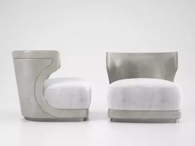 Etienne wing chair 3D model