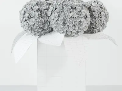 hydrangea 01 3D model