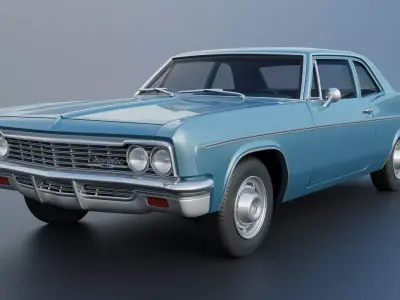Chevrolet Bel Air 1966 3D print model