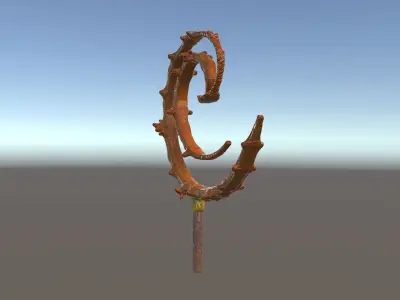 Rustic Spiral Sculpture model pack Low-poly 3D model