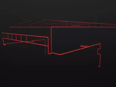 Fire Pipe Low-poly 3D model