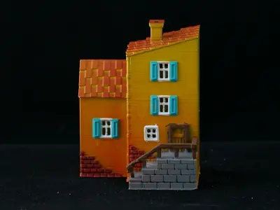 Medieval House 25 3D print model 3D model