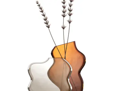 Decorative Glass Vases Frosted colored glass 3D model