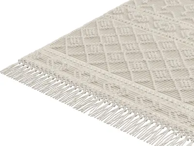 Surya Farmhouse Tassels 2 x 3 Wool Denim 3D model