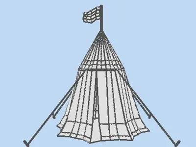 Tent - Umbrella 3D model