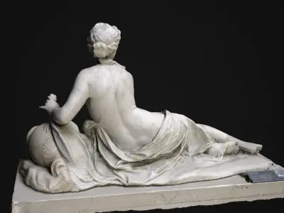 Aretheuse statue Low-poly 3D model