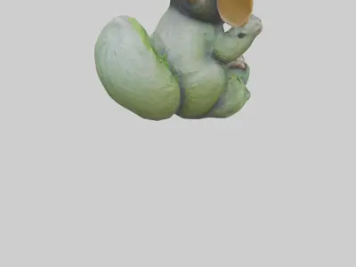Bush Baby statue model 3D model