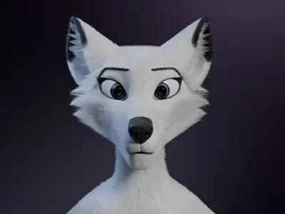 Sophia Anthro Arctic Fox 3D model