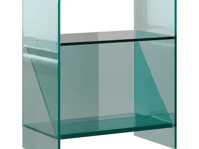 Acrylic Minimalist Transparent Side Table 3D model