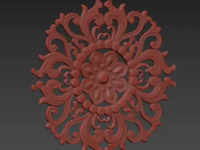 Decorative Wall Rosettes 07 3D model